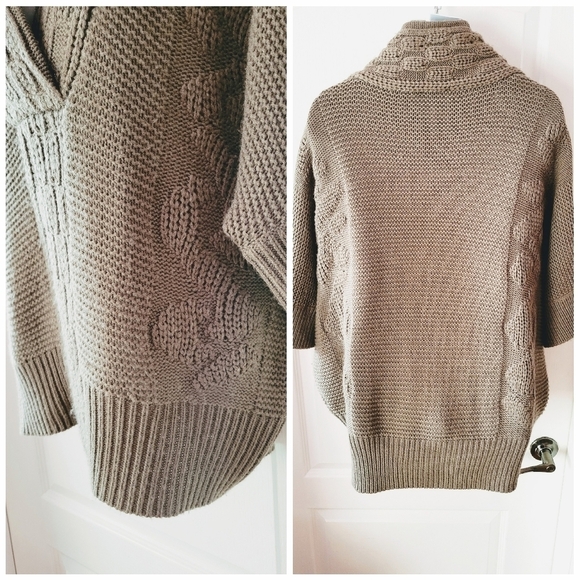 The Limited Shawl Collar Sweater Tan Size Medium - Picture 6 of 10